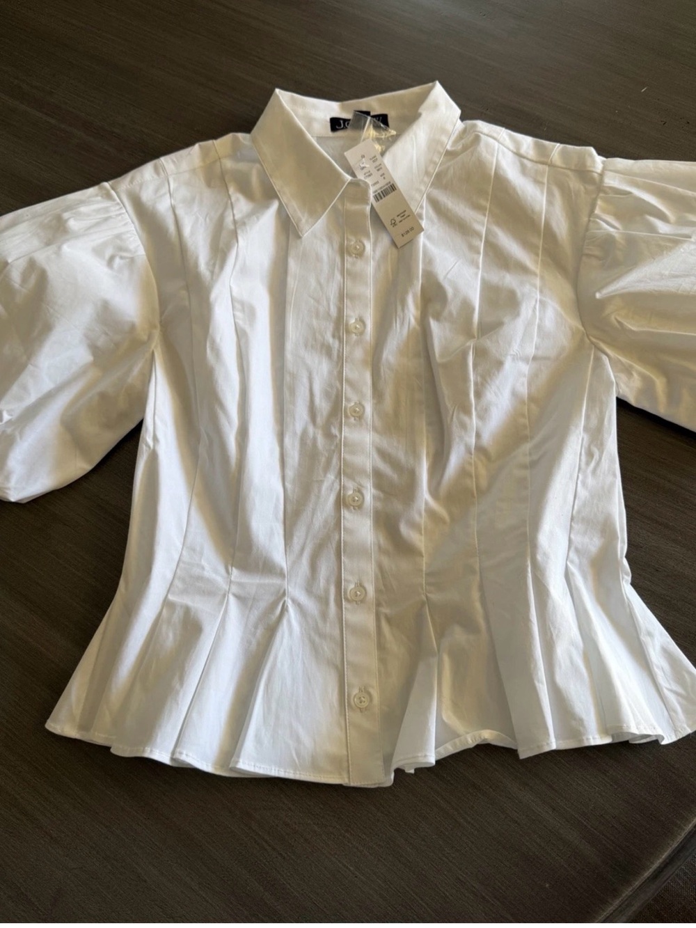 J CREW SIZE 00 Puff-sleeve button-up shirt CT093 $128 - Picture 9 of 12